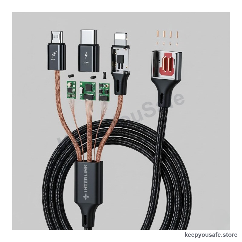 KeepYouSafe 3-in-1 Multi Charging Cable