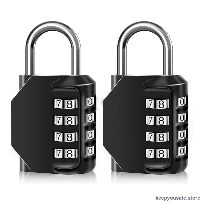 KeepYouSafe 4-Digit Combination Padlock 2-Pack