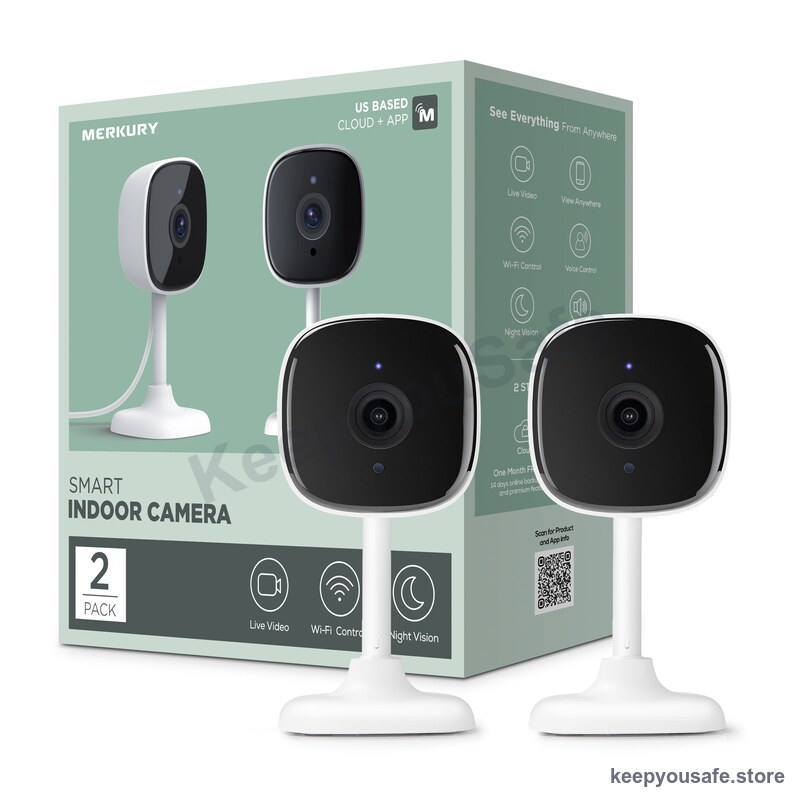 KeepYouSafe Indoor WiFi Camera 1080p (2-Pack)