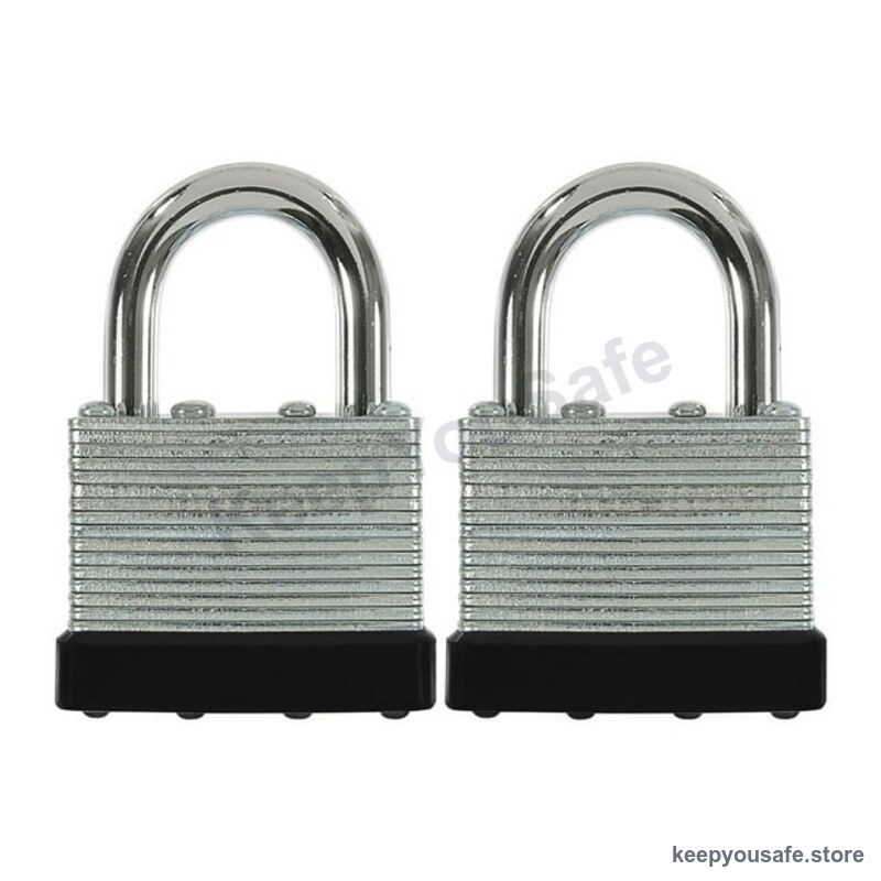 KeepYouSafe 40mm Laminated Padlock 2-Pack (Keyed Alike)