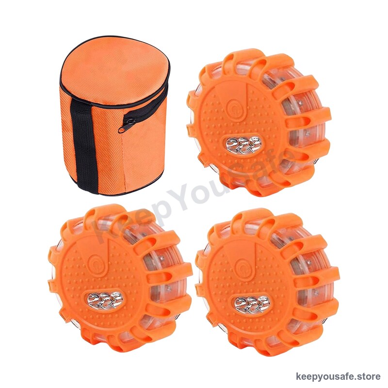 KeepYouSafe LED Roadside Flare Beacons (3-Pack)