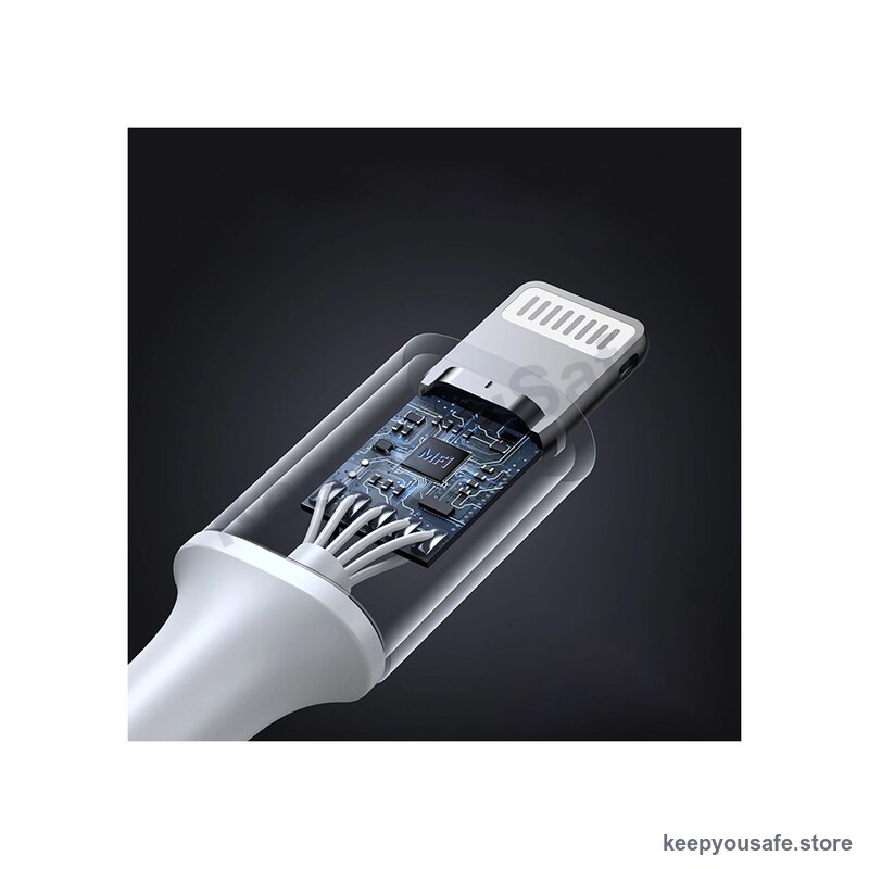 KeepYouSafe USB-C to Lightning Braided Cable 1m